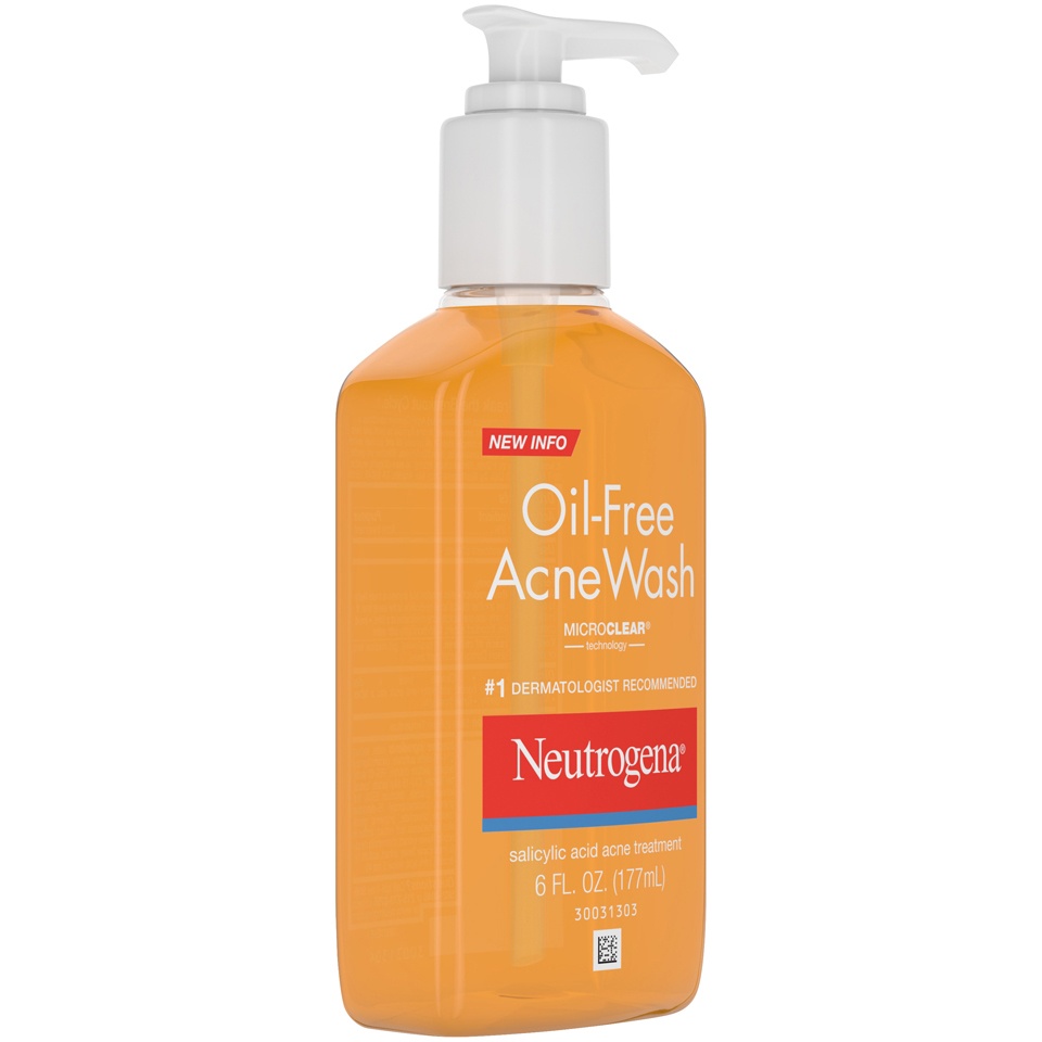 slide 2 of 6, Neutrogena Oil-Free Salicylic Acid Acne Fighting Face Wash - 6 fl oz, 6 fl oz