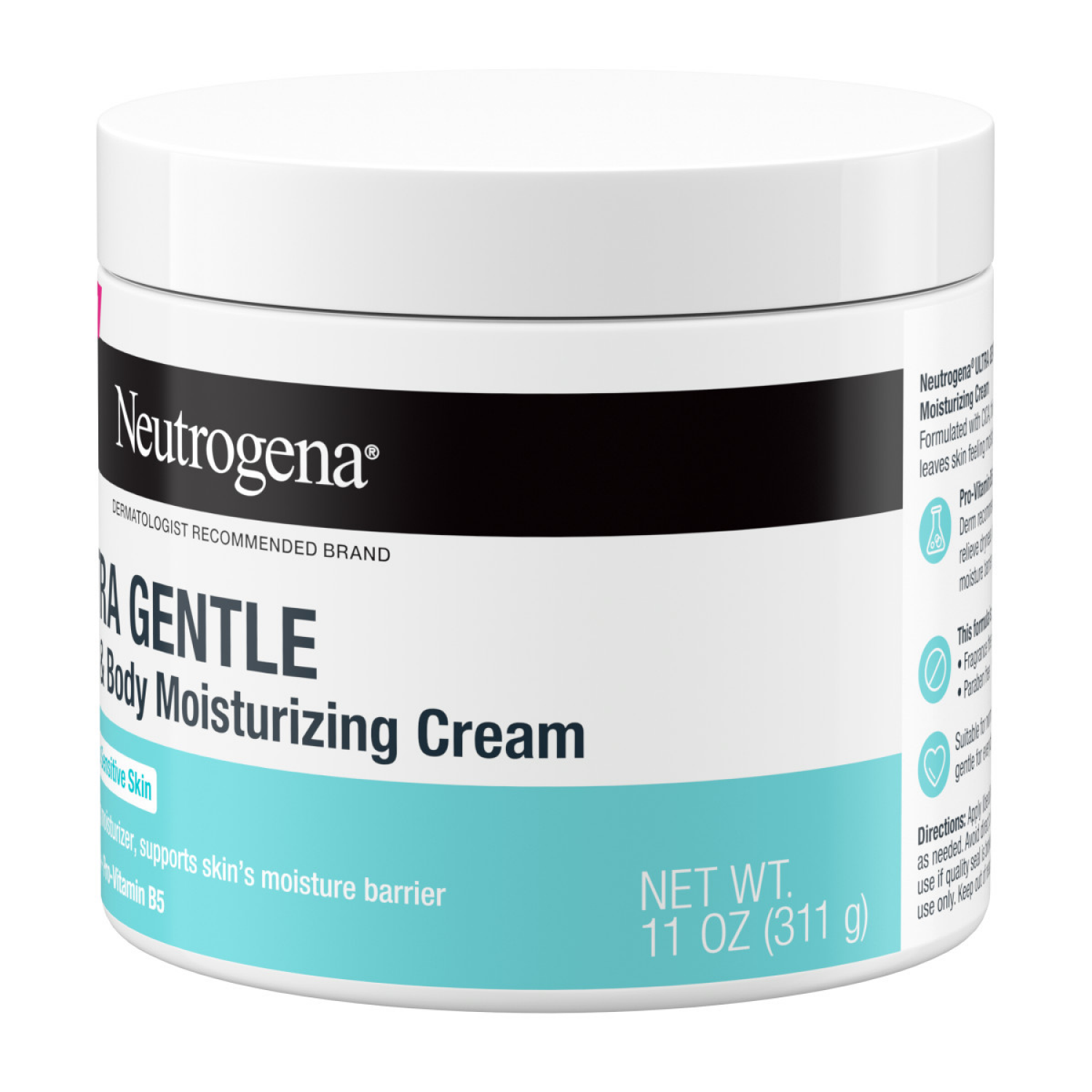 slide 3 of 6, Neutrogena Ultra Gentle Face & Body Daily Moisturizing Cream, 11 Oz, 11 oz