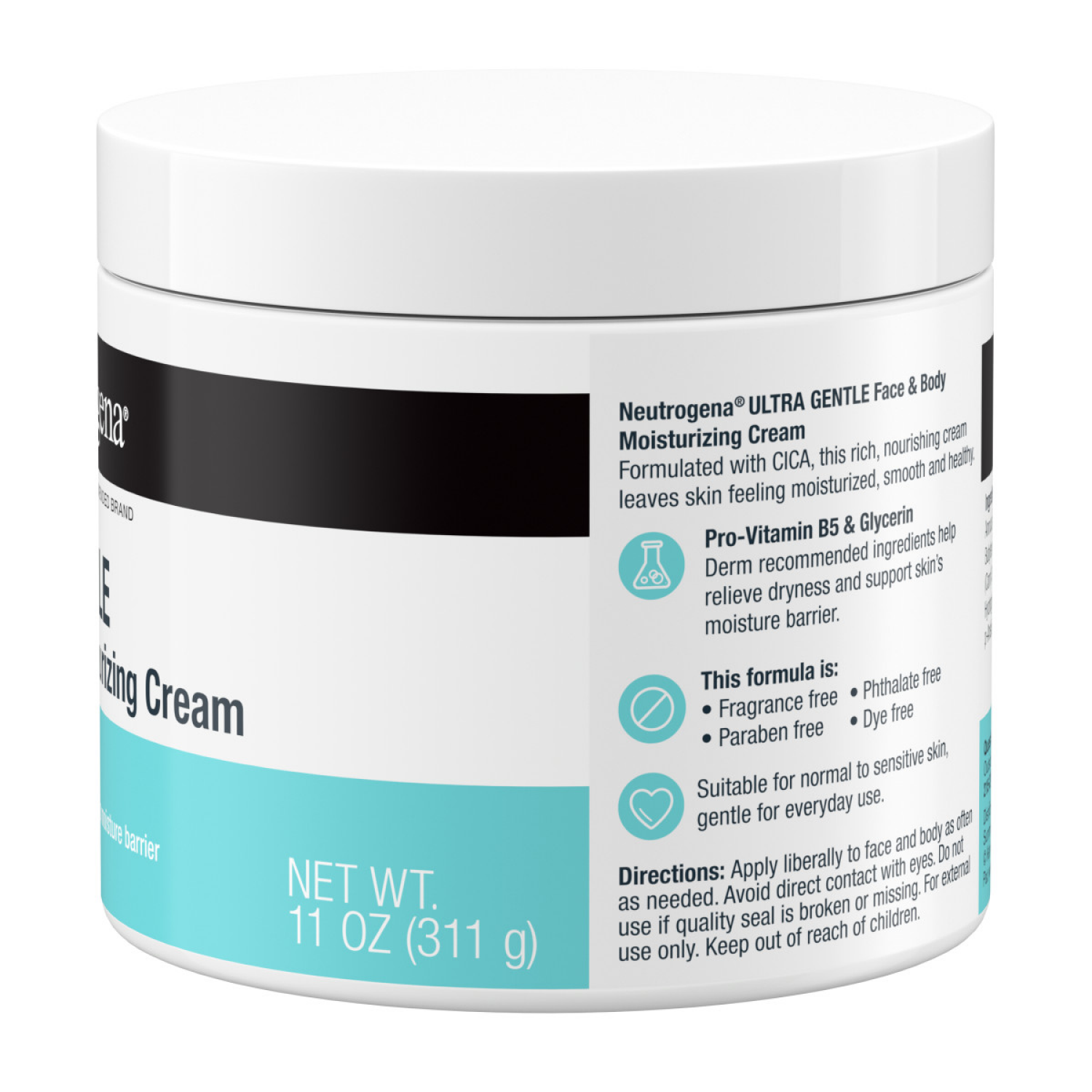 slide 6 of 6, Neutrogena Ultra Gentle Face & Body Daily Moisturizing Cream, 11 Oz, 11 oz