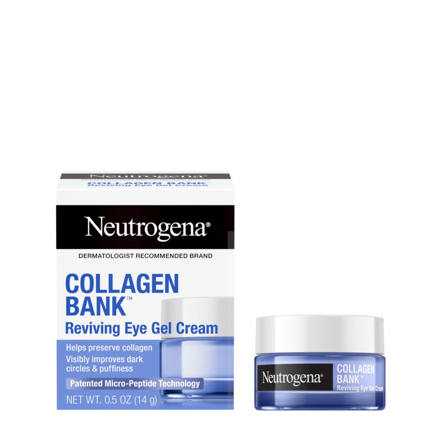 slide 6 of 7, Neutrogena Collagen Bank Reviving Eye Gel Cream, 0.5 Oz, 0.5 oz