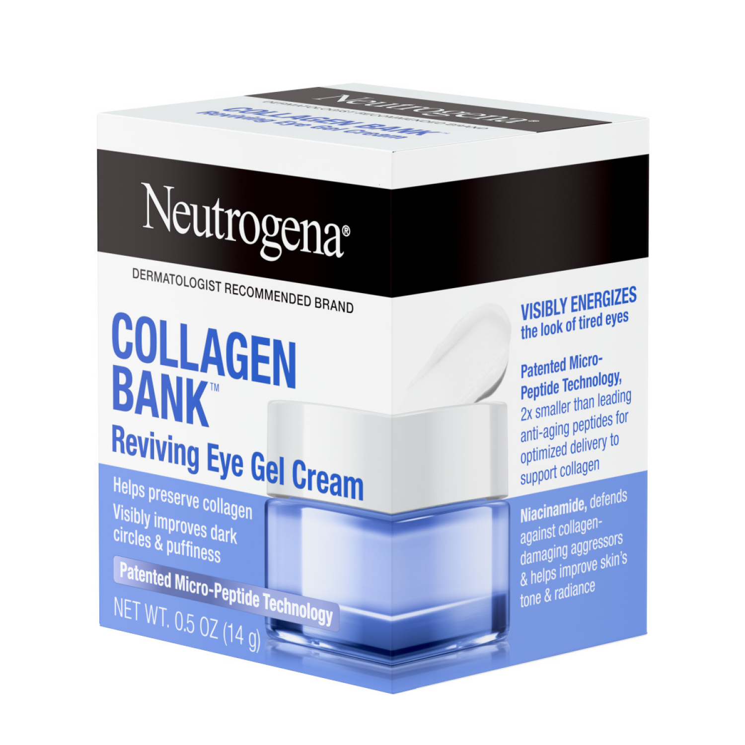 slide 7 of 7, Neutrogena Collagen Bank Reviving Eye Gel Cream, 0.5 Oz, 0.5 oz