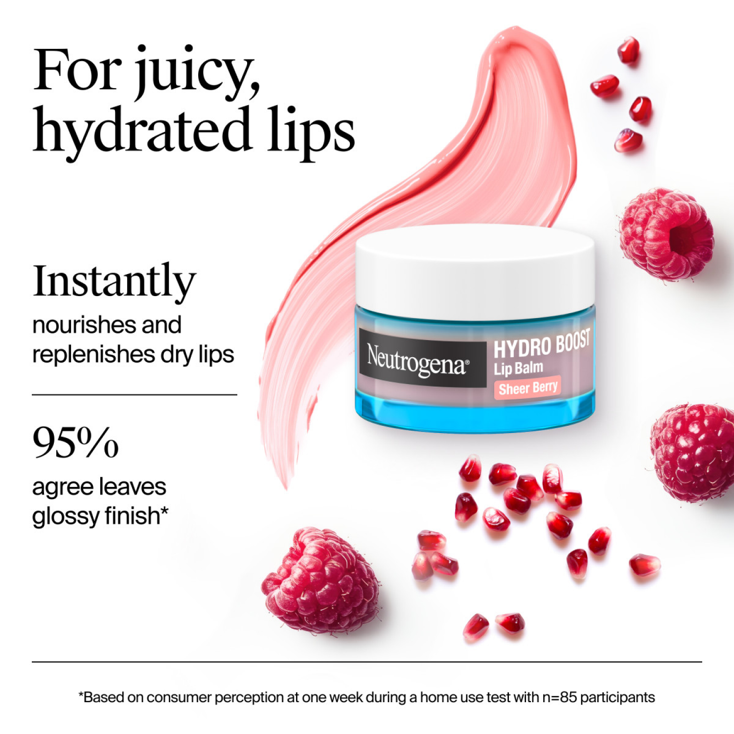 slide 4 of 8, Neutrogena Hydro Boost Sheer Berry Lip Balm 0.5 oz, 0.5 oz