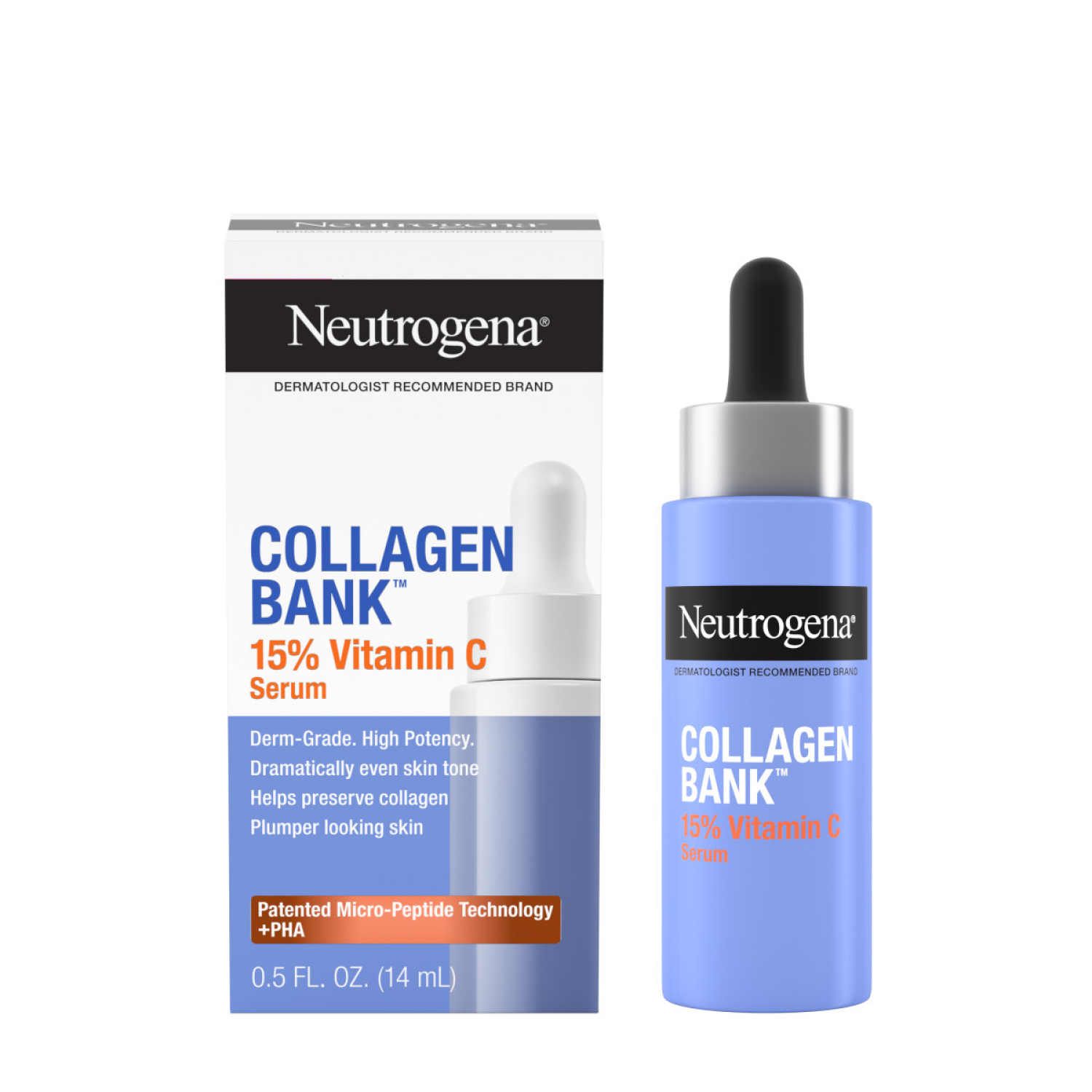 slide 6 of 7, Neutrogena Collagen Bank 15% Vitamin C Glow Serum, 0.5 Fl. Oz, 0.5 fl oz