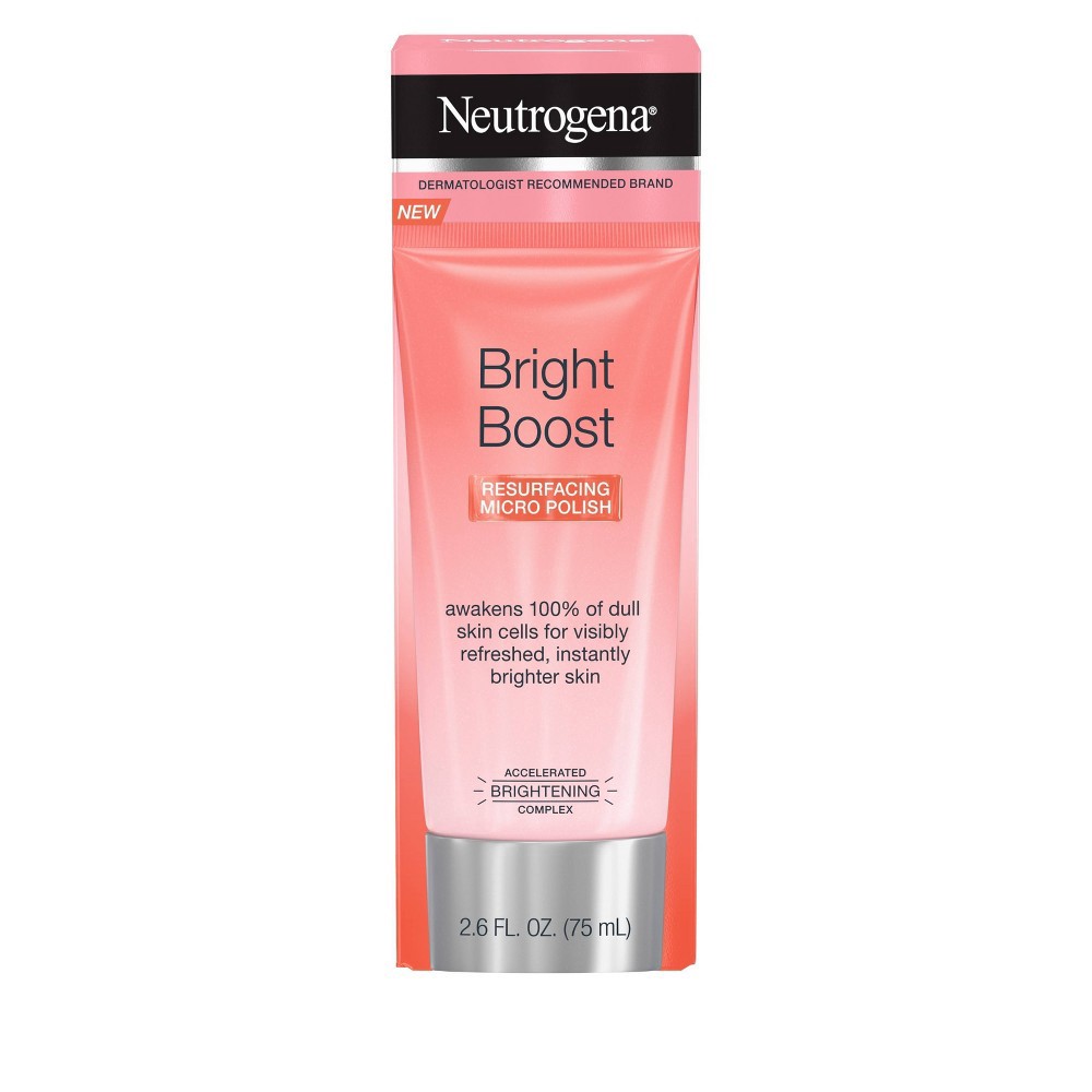 slide 4 of 12, Neutrogena Bright Boost Resurfacing Micro Polish Facial Exfoliator with Glycolic and Mandelic AHAs, Gentle Skin Resurfacing Face Cleanser for Bright & Smooth Skin, 2.6 fl. oz, 2.6 oz