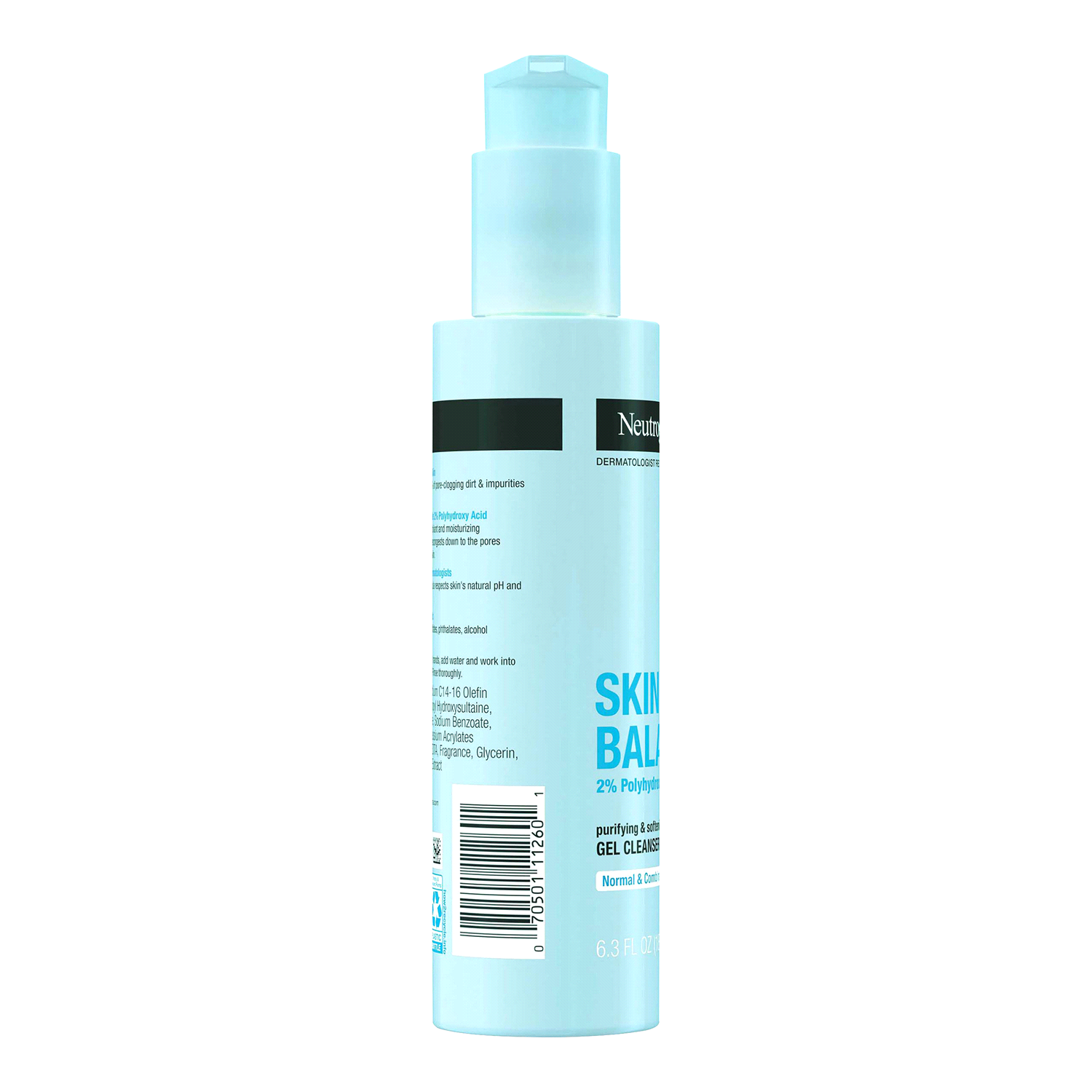 slide 2 of 5, Neutrogena Skin Balancing Gel Cleanser; 2% Polyhydroxy Acid, 6.3 oz, 6.30 fl oz