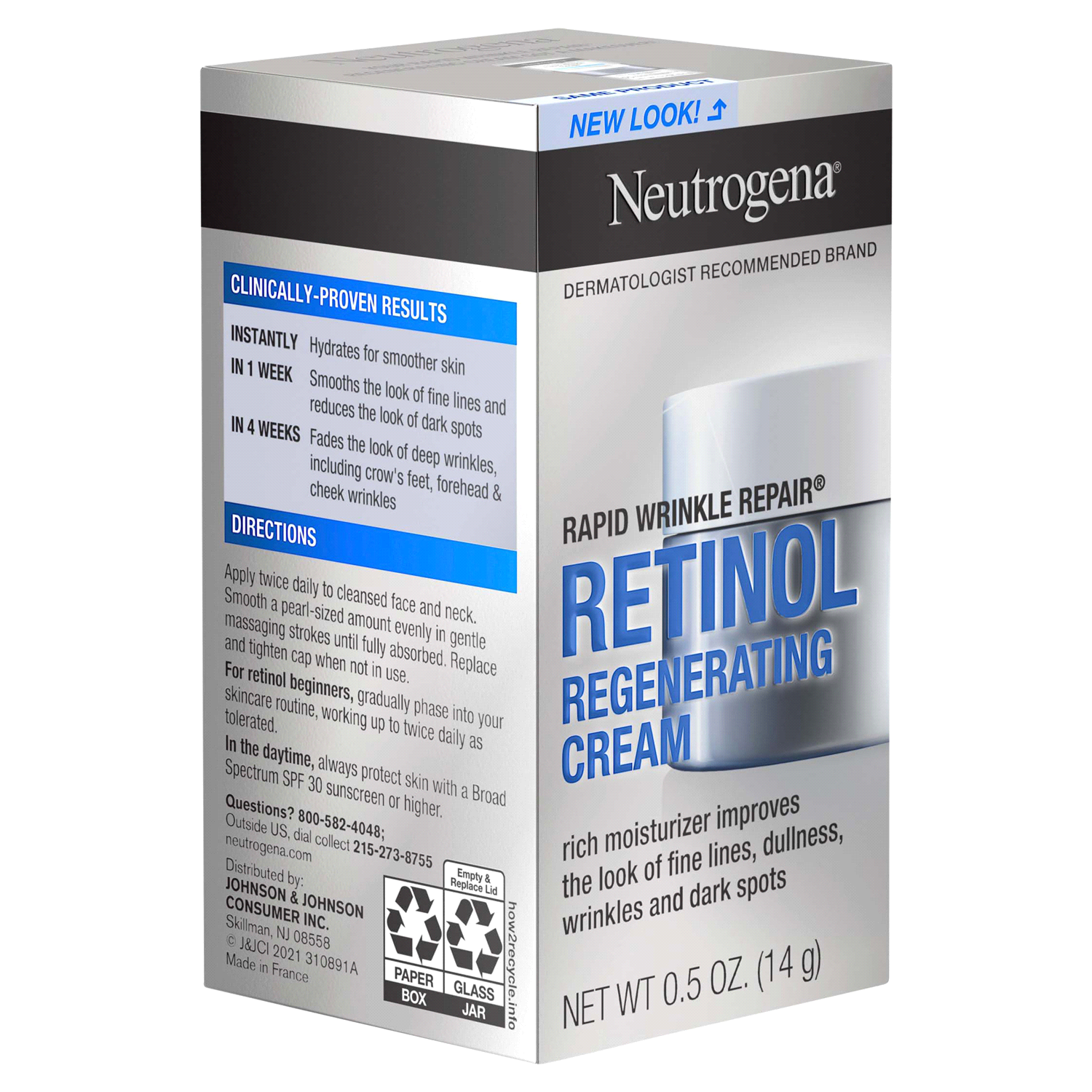 slide 4 of 5, Neutrogena Rapid Wrinkle Repair Retinol Regenerating Cream, 0.5 Oz Mini, 0.50 oz