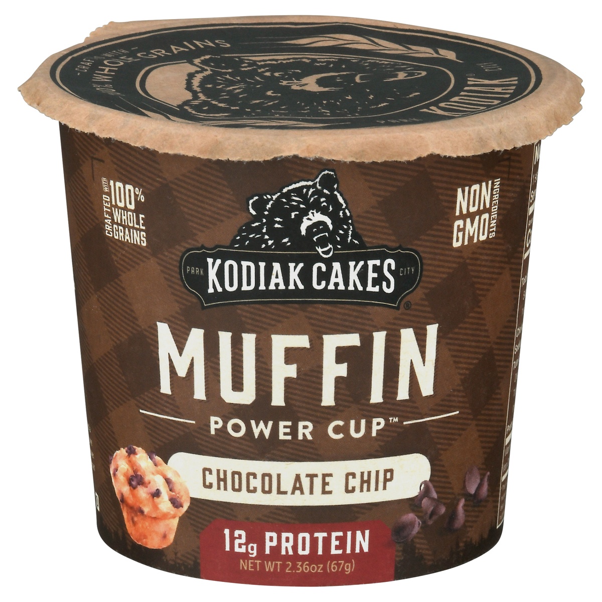 slide 1 of 1, Kodiak Cakes Protein-Packed Single-Serve Muffin Cup Chocolate Chip - 2.36oz, 