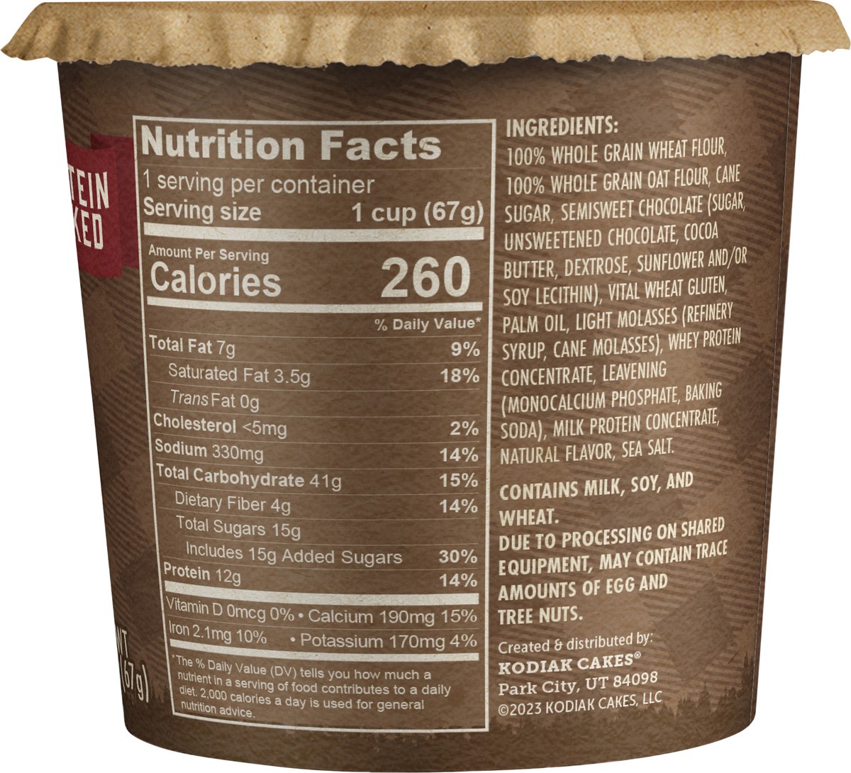 slide 4 of 4, Kodiak Cakes Muffin Power Cup, Chocolate Chip, 2.36 oz, 2.36 oz