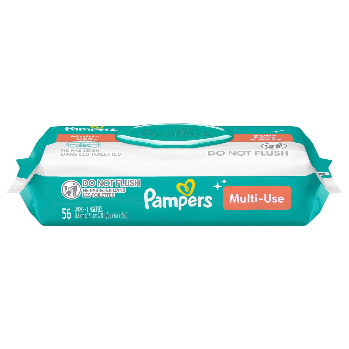 slide 1 of 1, Pampers Baby Wipes Multi-Use Fragrance Free 1X Pop-Top 56 Count, 56 ct