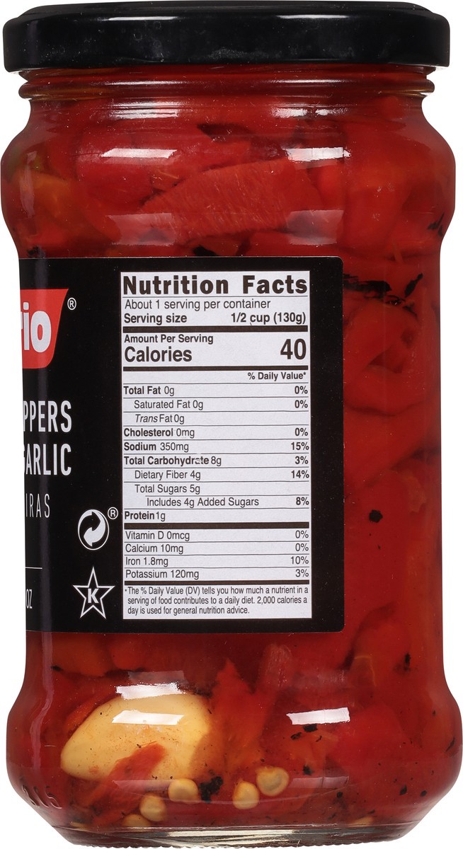 slide 9 of 9, Celorrio Sweet Red Peppers Strips with Garlic 10.2 oz, 12 oz