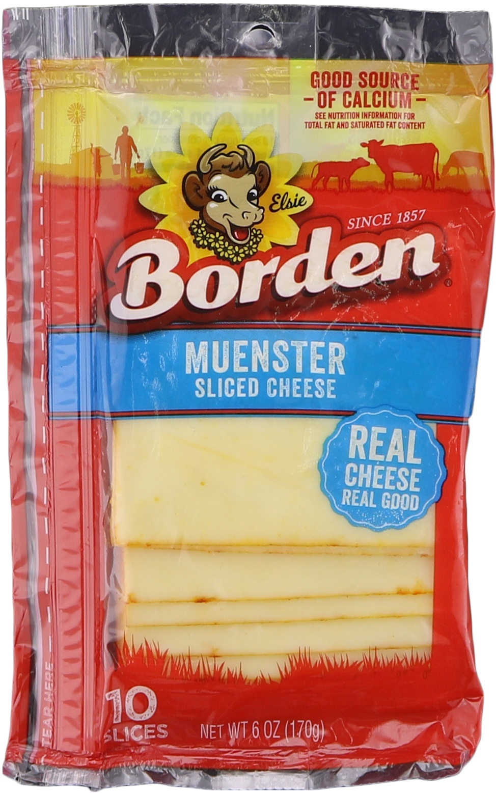 slide 1 of 1, Borden Muenster Slices, 6 oz