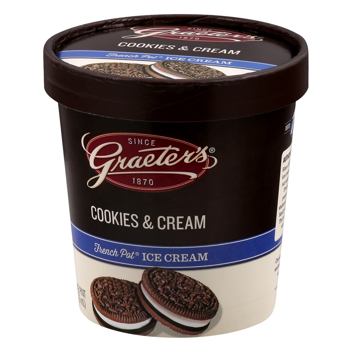 slide 9 of 9, Graeter's French Pot Cookies & Cream Ice Cream 1 pt, 1 pint