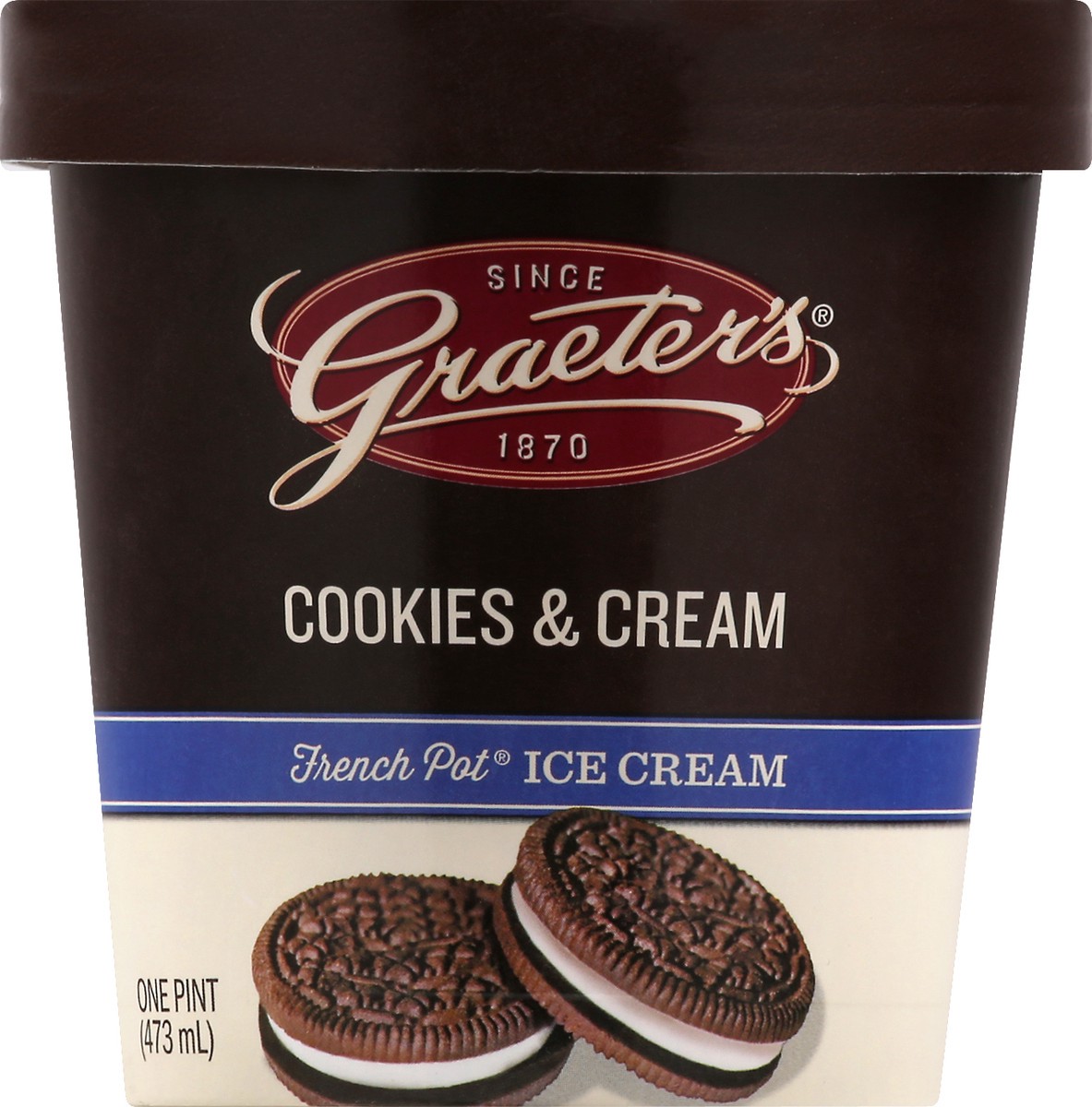 slide 1 of 9, Graeter's French Pot Cookies & Cream Ice Cream 1 pt, 1 pint