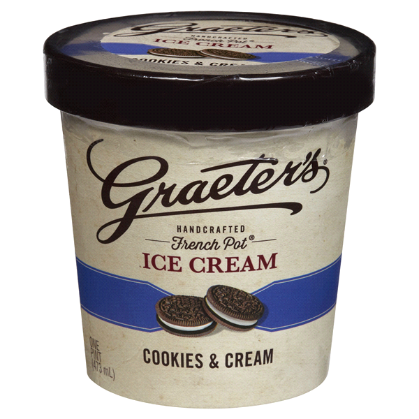 Graeter's Cookies & Cream French Pot Ice Cream 16 oz Shipt