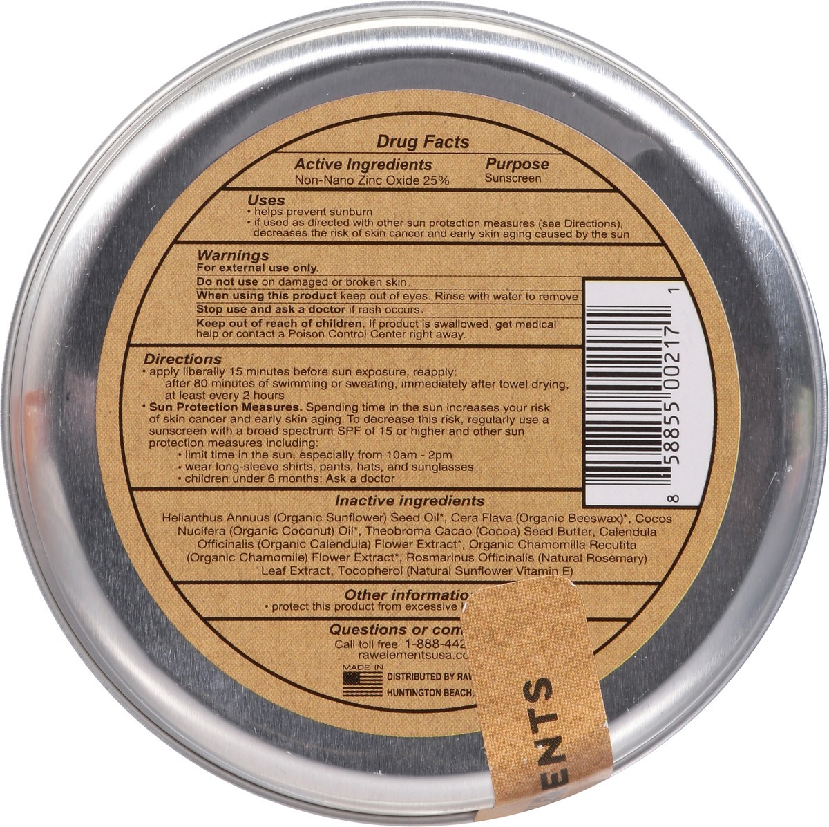 slide 8 of 9, Raw Elements Broad Spectrum SPF 30 Baby + Kids Natural Natural Sunscreen 3.0 oz, 3 oz