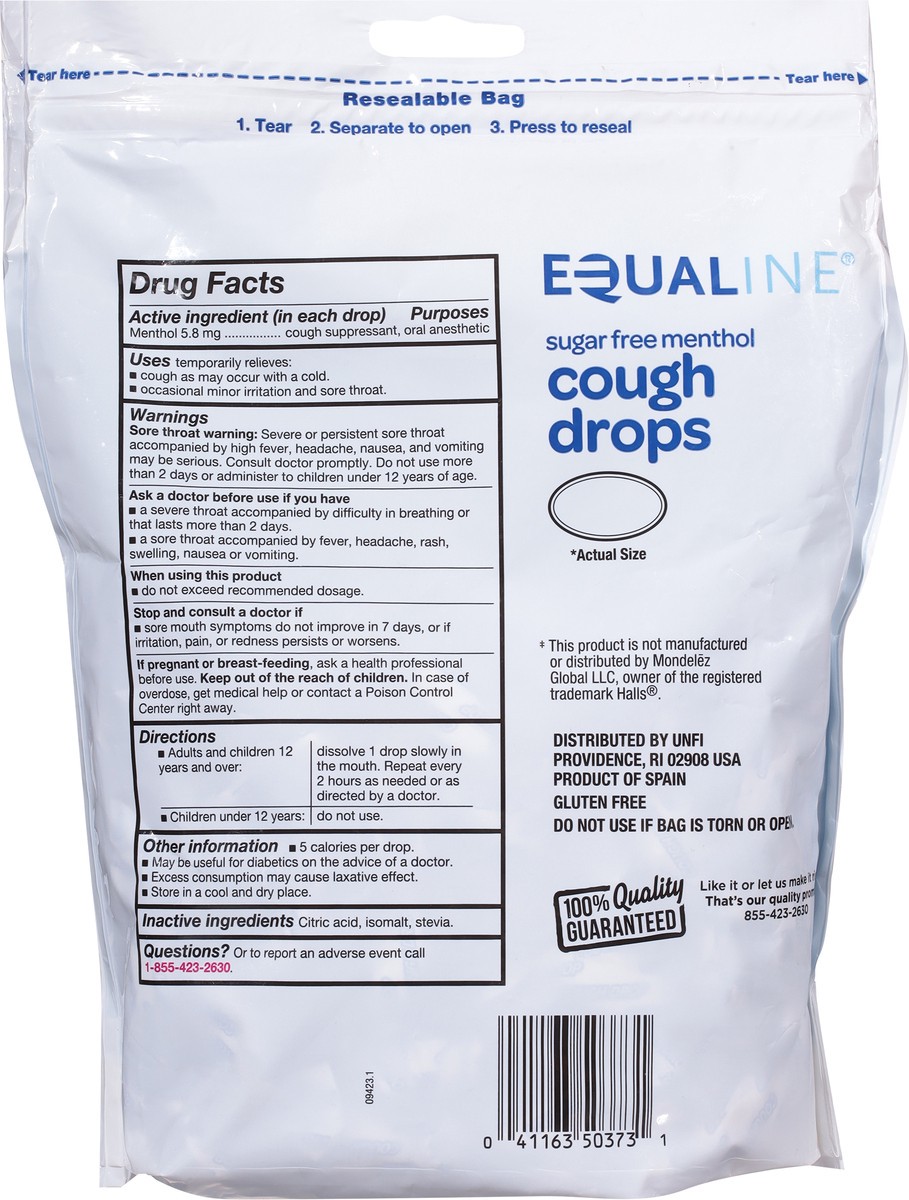 slide 3 of 12, Equaline Sugar Free Menthol Flavor Cough Drops 140 ea, 140 ct