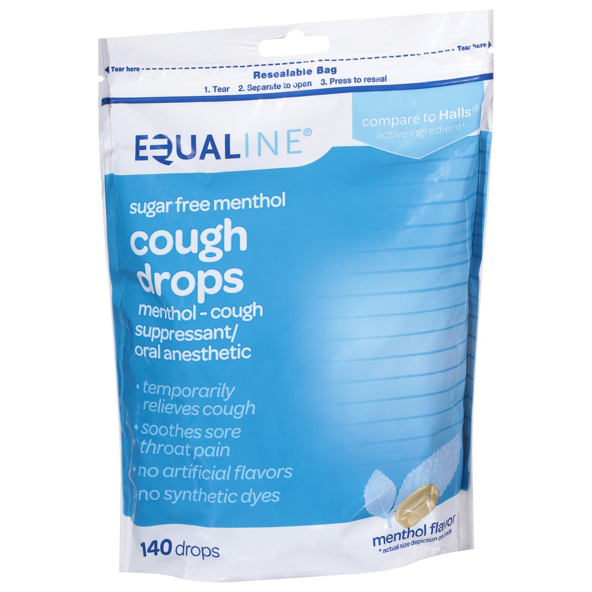 slide 9 of 12, Equaline Sugar Free Menthol Flavor Cough Drops 140 ea, 140 ct