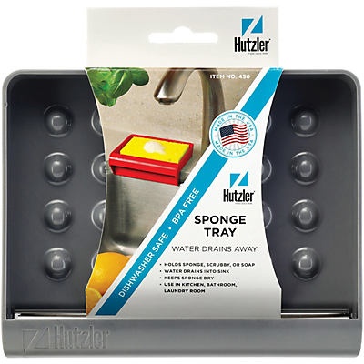 slide 1 of 1, Hutzler Gray Sponge Tray, 1 ct