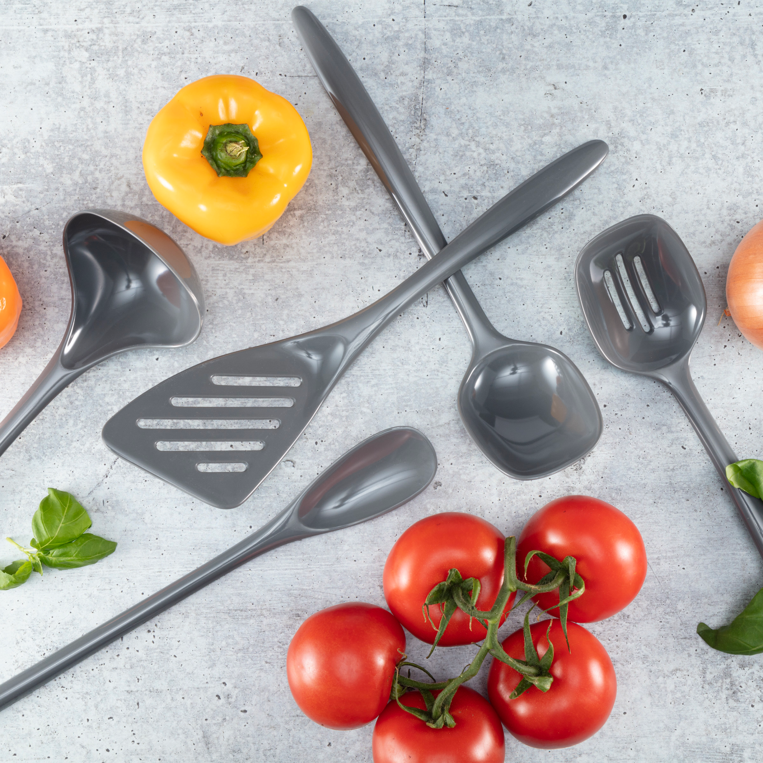 slide 2 of 2, Hutzler Melamine Spoon - White, 12 in