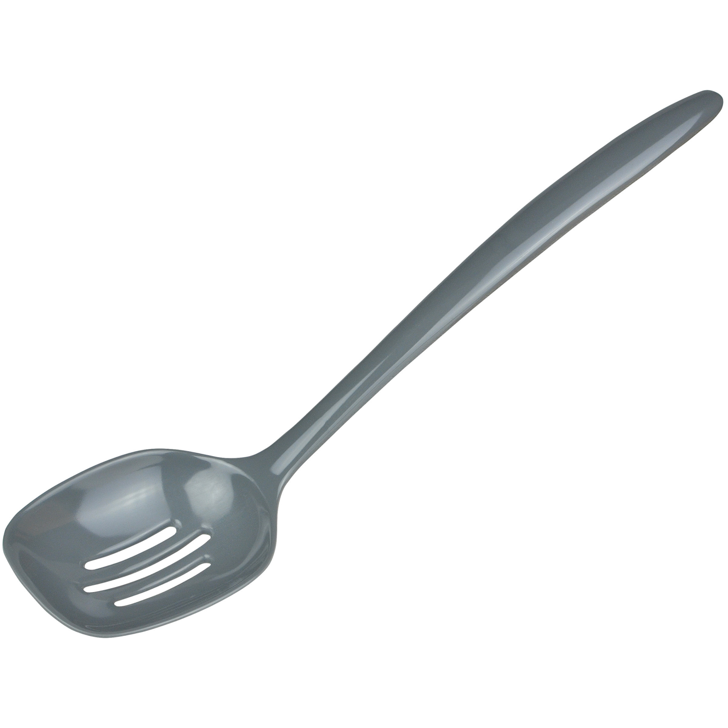slide 1 of 2, Hutzler Melamine Slotted Spoon - White, 12 in