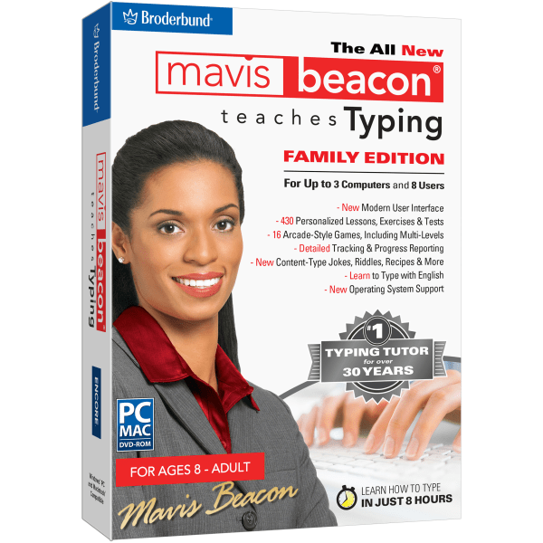 slide 2 of 3, Encore Mavis Beacon Teaches Typing 2020, For Windows/Mac, Product Key, 1 ct