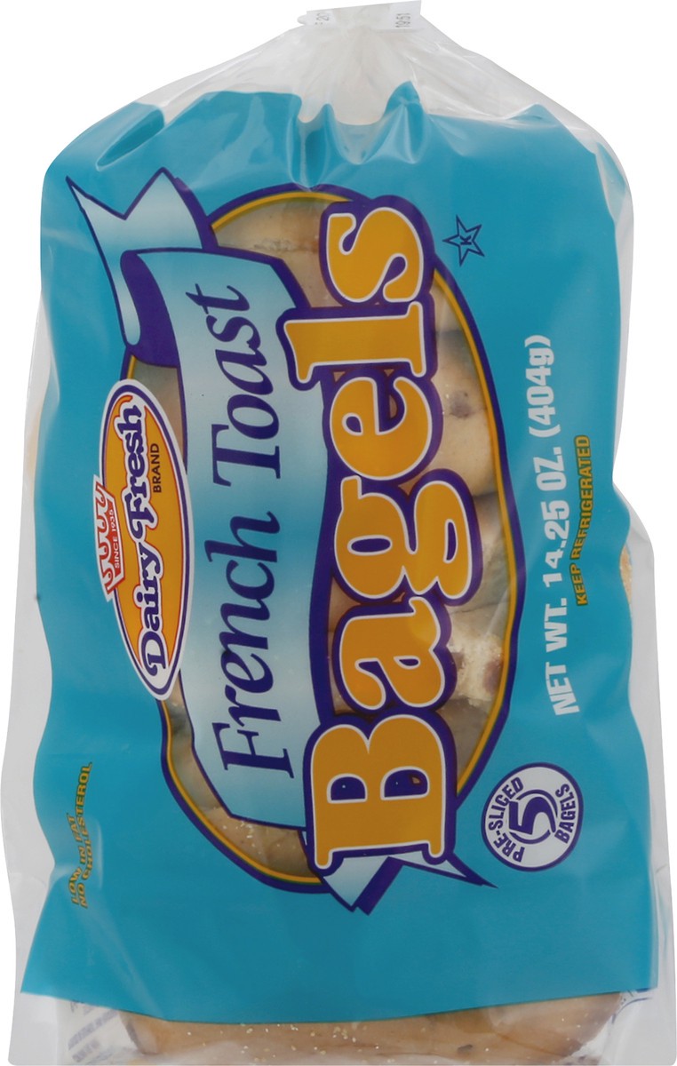 slide 2 of 11, Dairy Fresh Pre-Sliced French Toast Bagels 5 ea, 14.25 ct