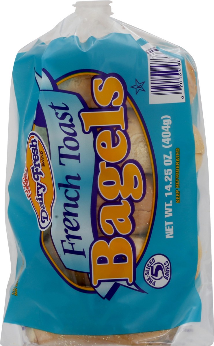 slide 9 of 11, Dairy Fresh Pre-Sliced French Toast Bagels 5 ea, 14.25 ct