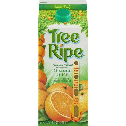 slide 2 of 9, Tree Ripe Some Pulp Premium Natural Orange Juice Carton, 59 fl oz