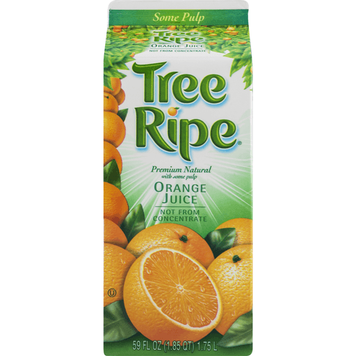 slide 7 of 9, Tree Ripe Some Pulp Premium Natural Orange Juice Carton, 59 fl oz