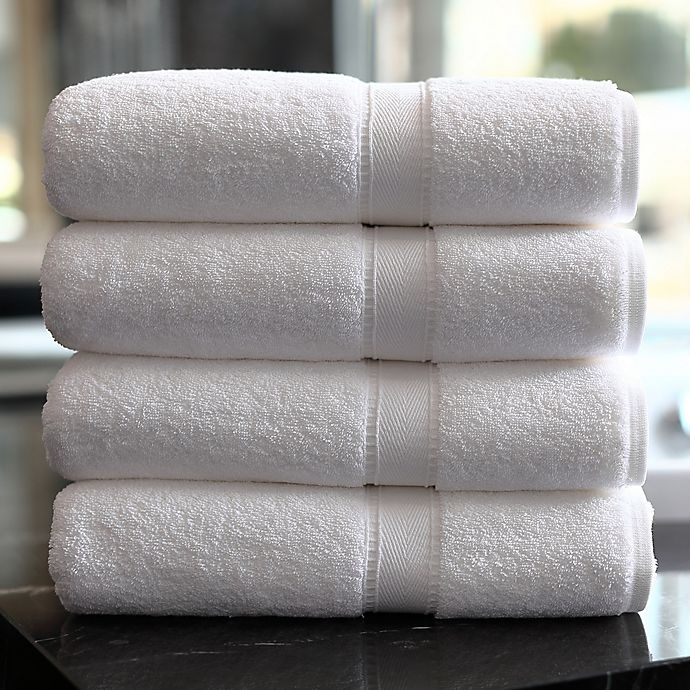 slide 2 of 3, Linum Home Textiles Terry Bath Towel - White, 4 ct