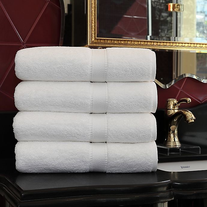 slide 3 of 3, Linum Home Textiles Terry Bath Towel - White, 4 ct