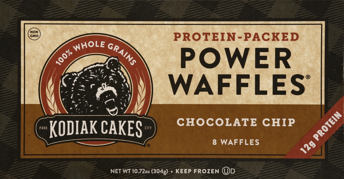 slide 5 of 6, Kodiak Cakes Cakes Chocolate Chip Power Waffles, 10.72 oz