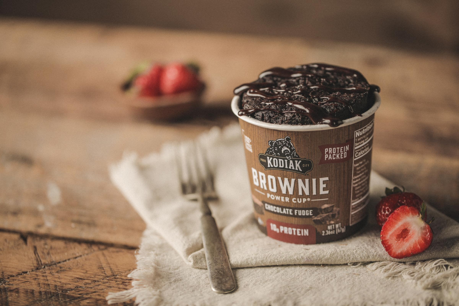 slide 3 of 3, Kodiak Cakes Brownie Cup, Chocolate Fudge, 2.36 oz, 2.36 oz