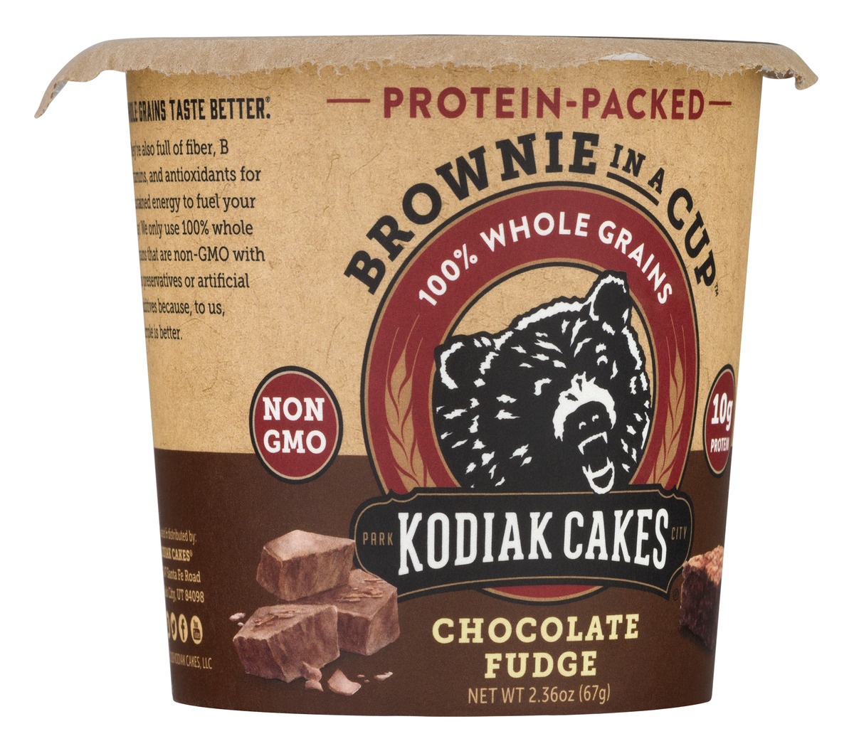 slide 2 of 11, Kodiak Cakes Chocolate Fudge Brownie in a Cup, 2.35 oz