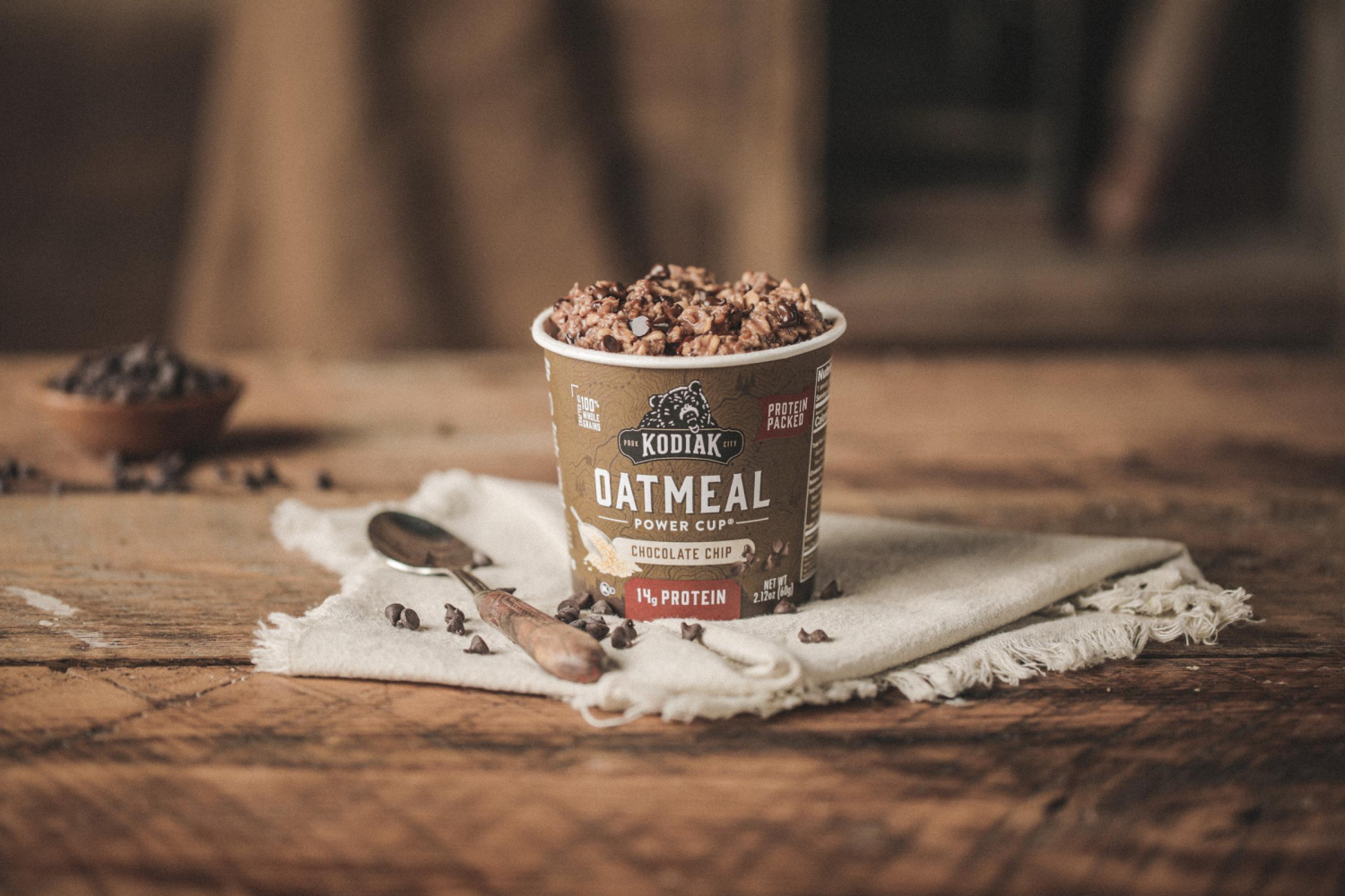 slide 3 of 3, Kodiak Cakes Oatmeal Power Cup, Chocolate Chip, 2.12 oz, 2.12 oz