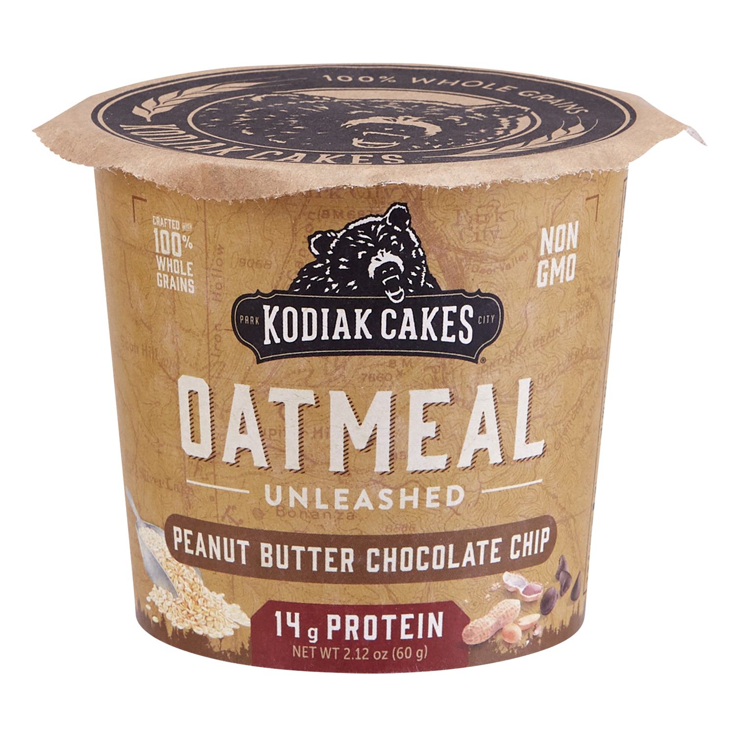 slide 1 of 2, Kodiak Cakes Oatmeal Power Cup, Peanut Butter Chocolate Chip, 2.12 oz, 2.12 oz