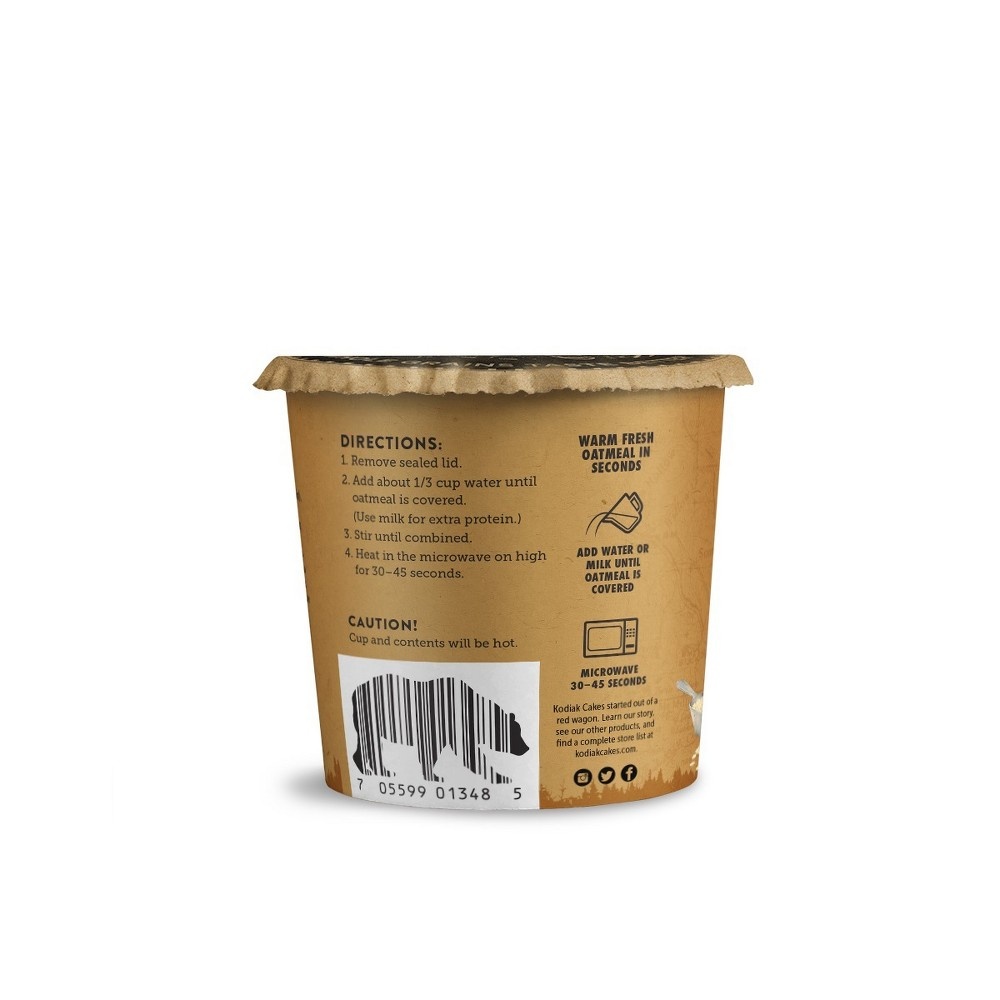 Kodiak Cakes Peanut Butter Chocolate Chip Oatmeal Cup 2.12 oz Shipt