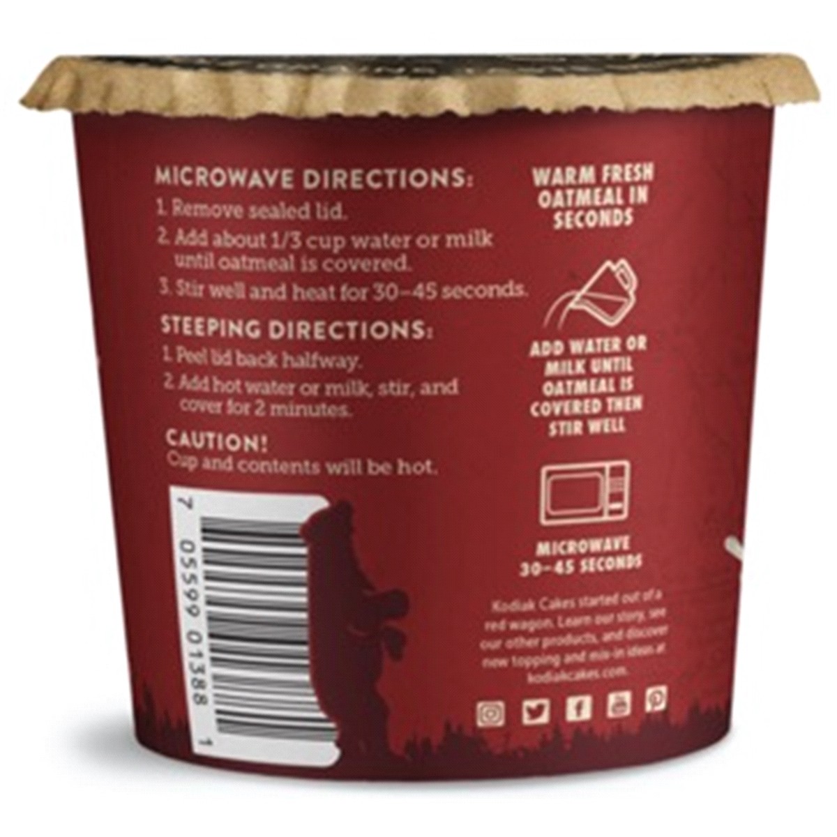 slide 2 of 2, Kodiak Cakes Oatmeal Power Cup, Cinnamon 2.12 oz., 2.12 oz