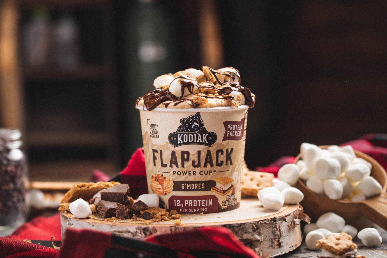 slide 3 of 3, Kodiak Cakes Flapjack Power Cup, S'mores, 2.36 oz, 2.36 oz
