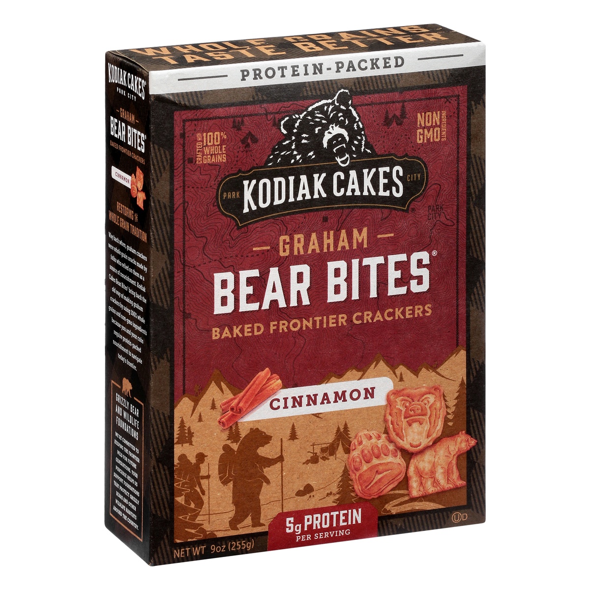 slide 6 of 10, Kodiak Cakes Bear Bites Cinnamon Frontier Graham Crackers, 9 oz