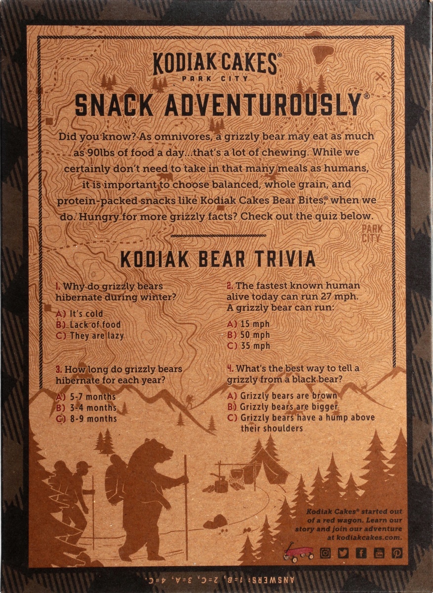 slide 5 of 10, Kodiak Cakes Bear Bites Cinnamon Frontier Graham Crackers, 9 oz