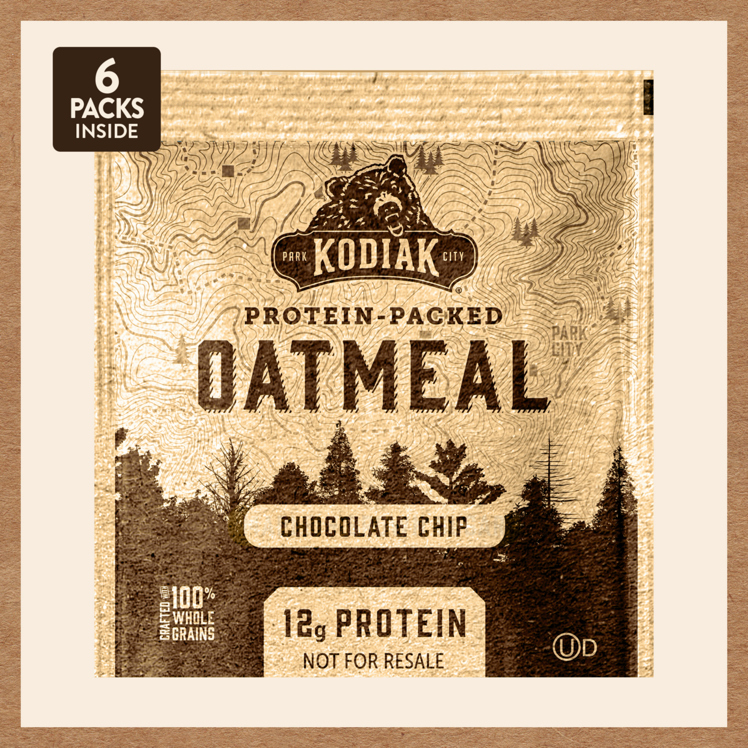 slide 3 of 3, Kodiak Cakes Oatmeal Packets, Chocolate Chip, 6 ct, 6 ct