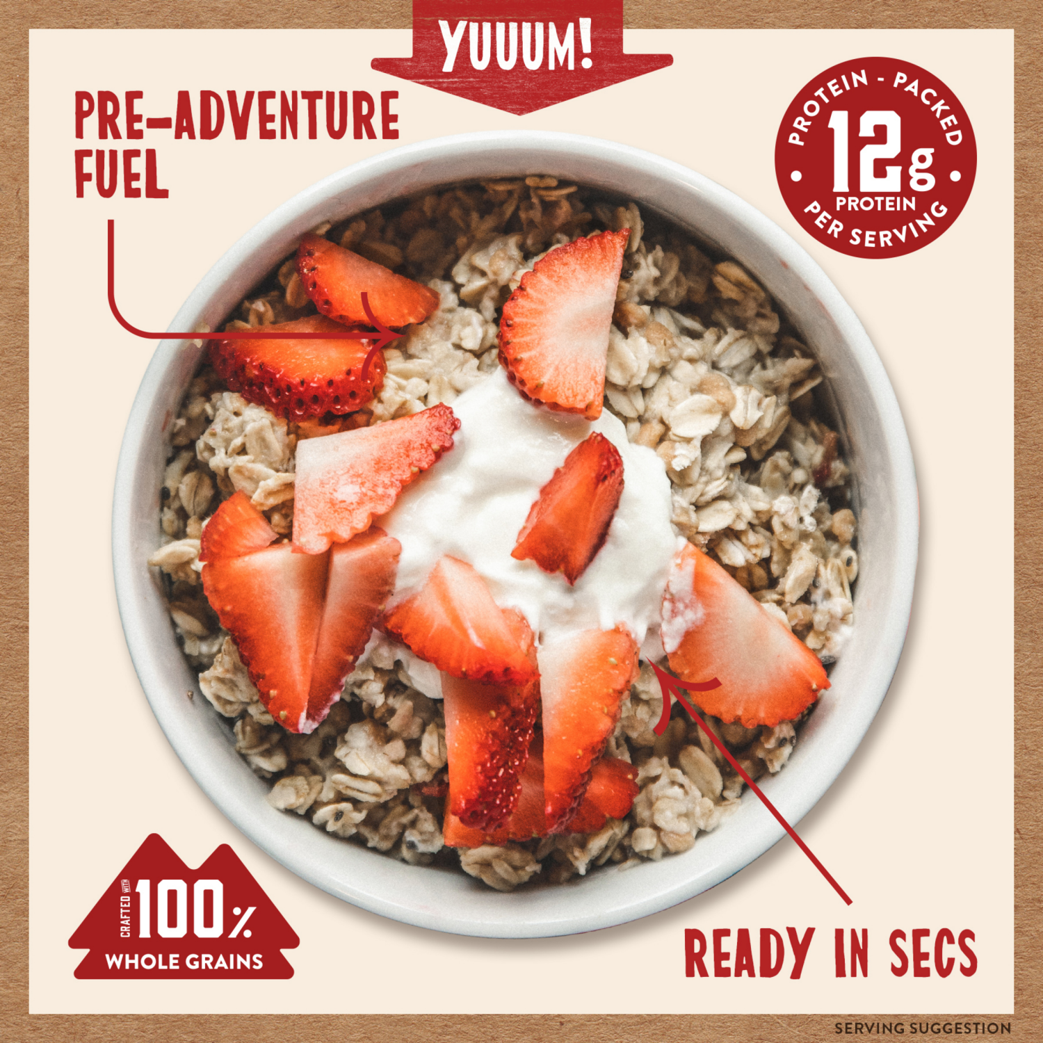 slide 2 of 3, Kodiak Cakes Oatmeal Packets, Strawberries & Cream, 6 ct, 6 ct