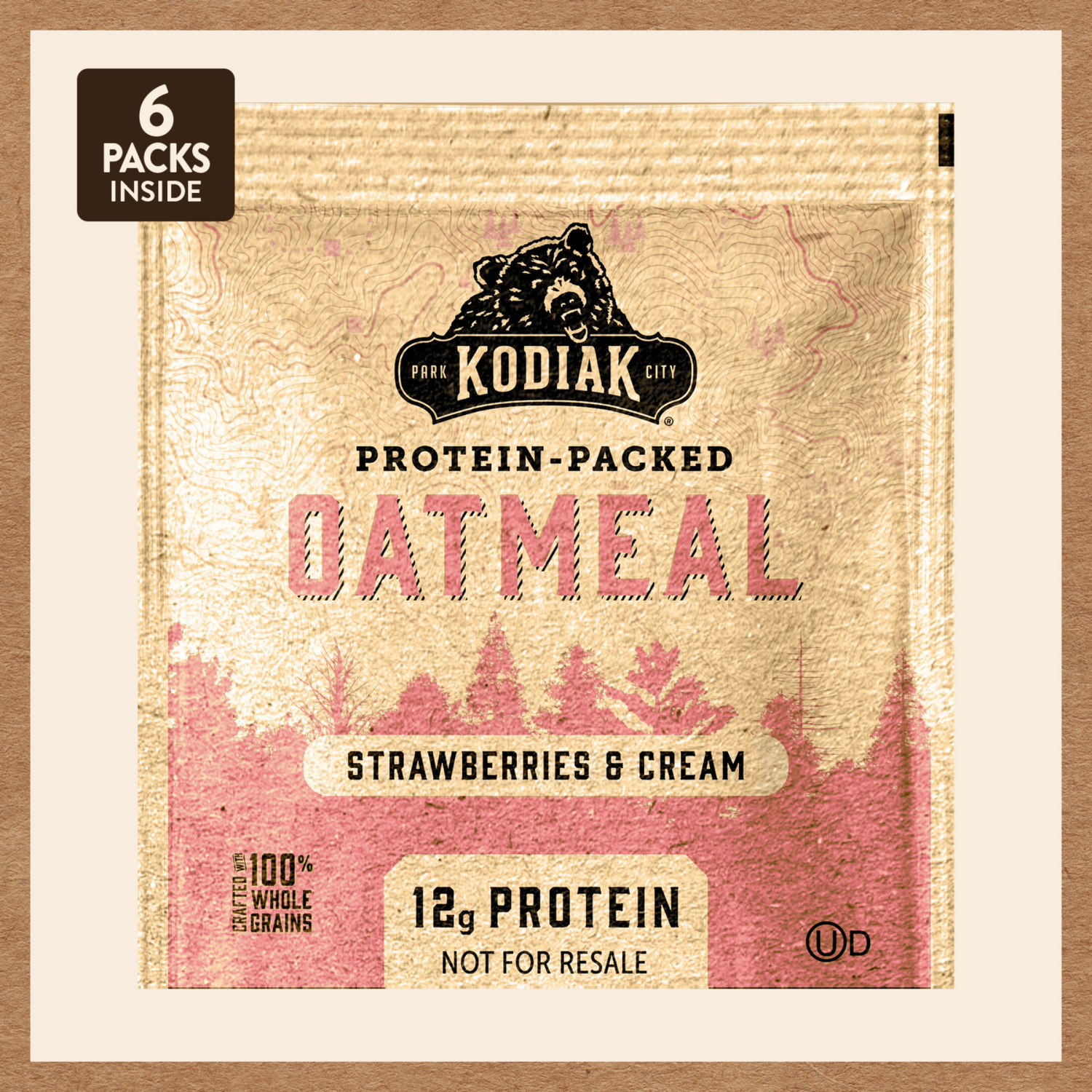 slide 3 of 3, Kodiak Cakes Oatmeal Packets, Strawberries & Cream, 6 ct, 6 ct