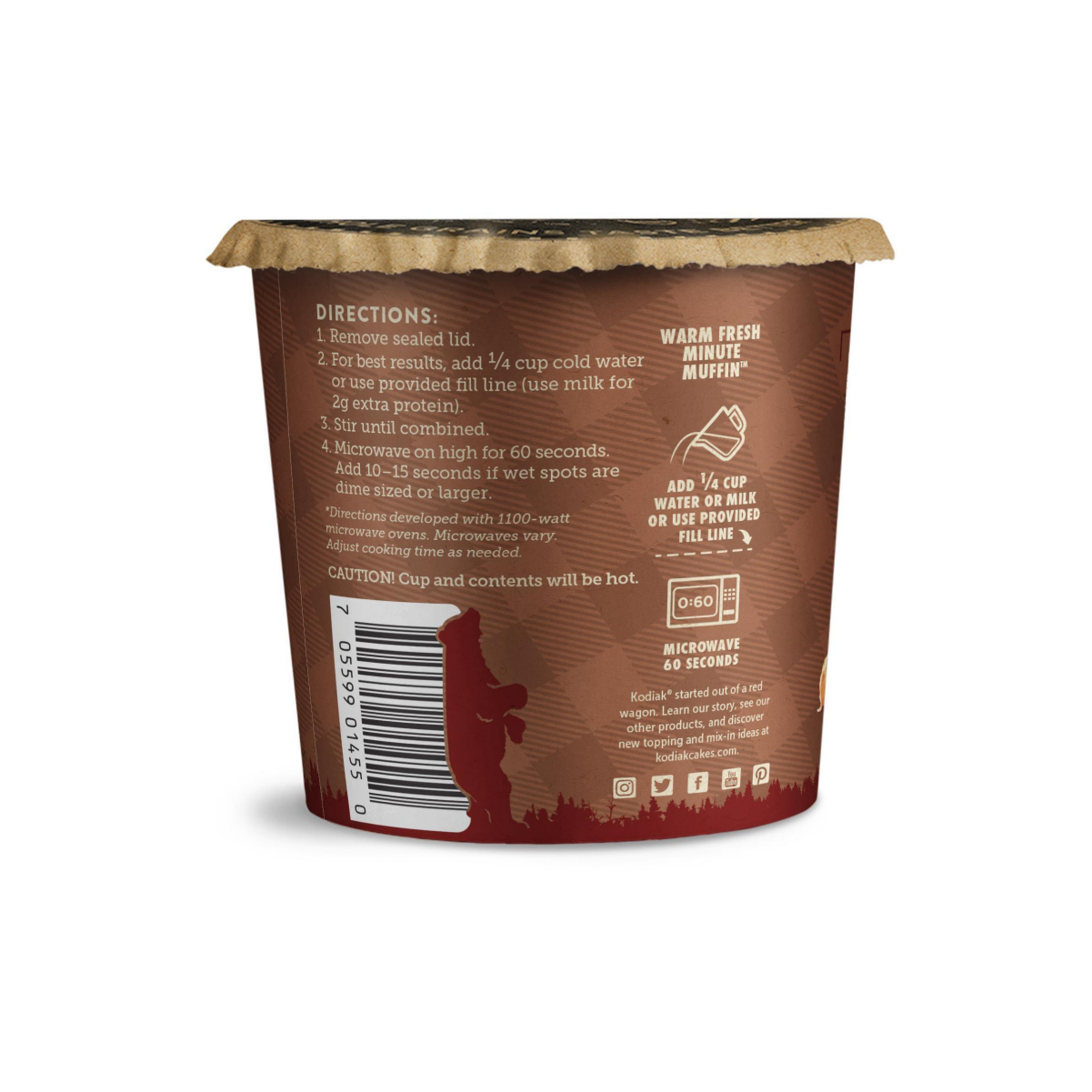 slide 2 of 2, Kodiak Cakes Muffin Cup Cinnamon Roll - 2.36oz, 2.36 oz