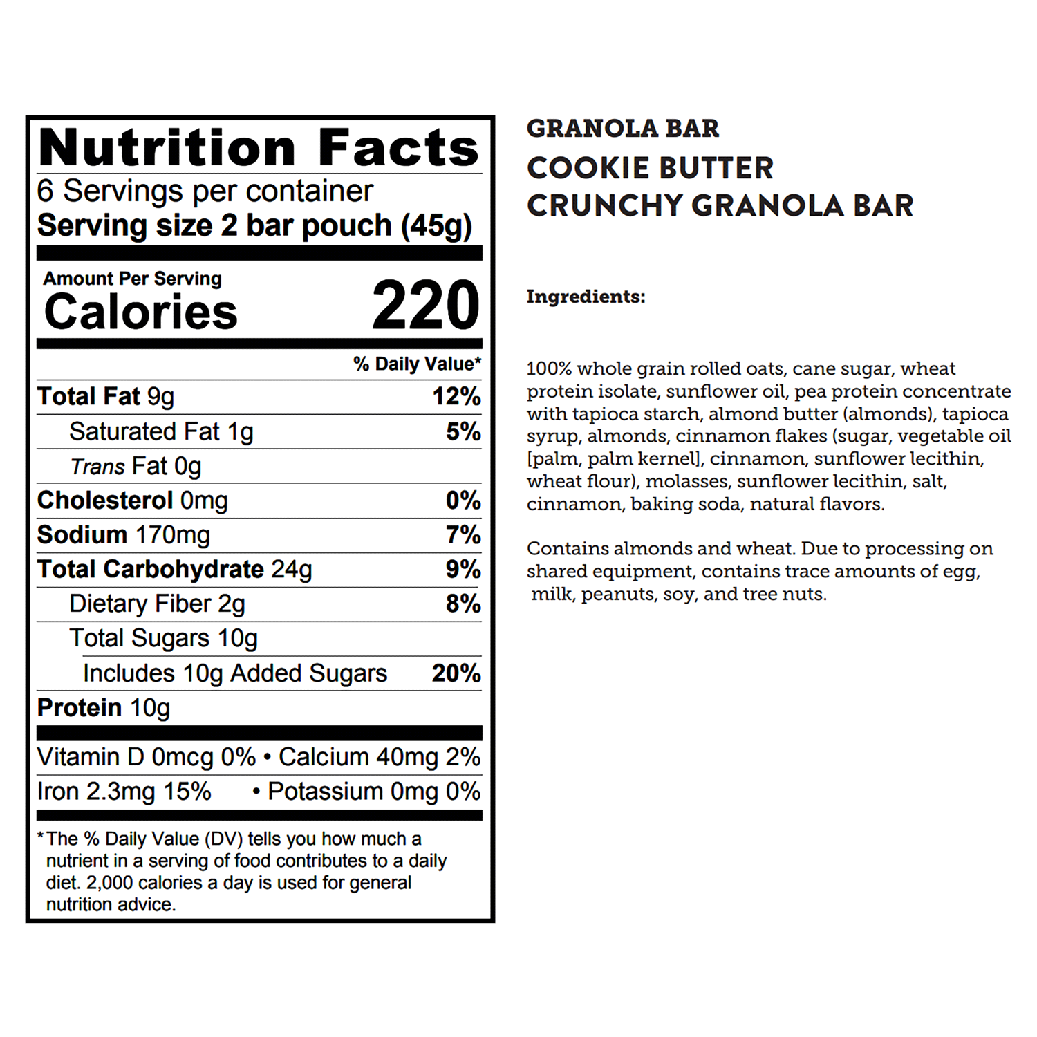 slide 2 of 2, Kodiak Cakes Crunchy Granola Bars - Cookie Butter, 9.5 oz