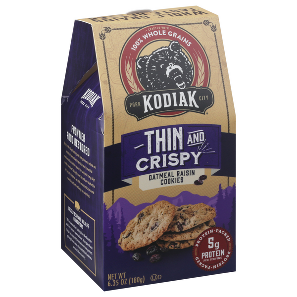 Kodiak Cakes Cookies, Oatmeal Raisin, Thin And Crispy 6.35 oz | Shipt