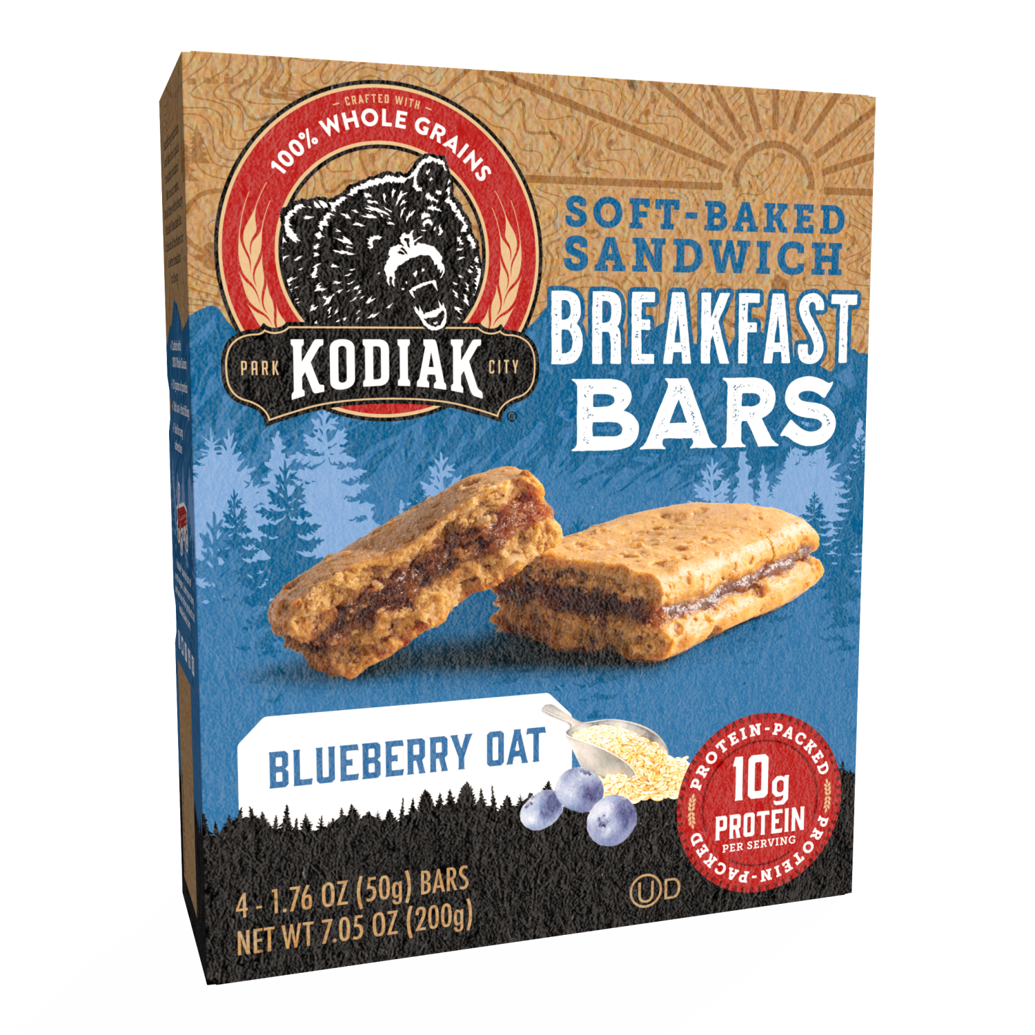 slide 6 of 7, Kodiak Cakes Breakfast Bar, Blueberry Oat, 7.05 oz, 7.05 oz