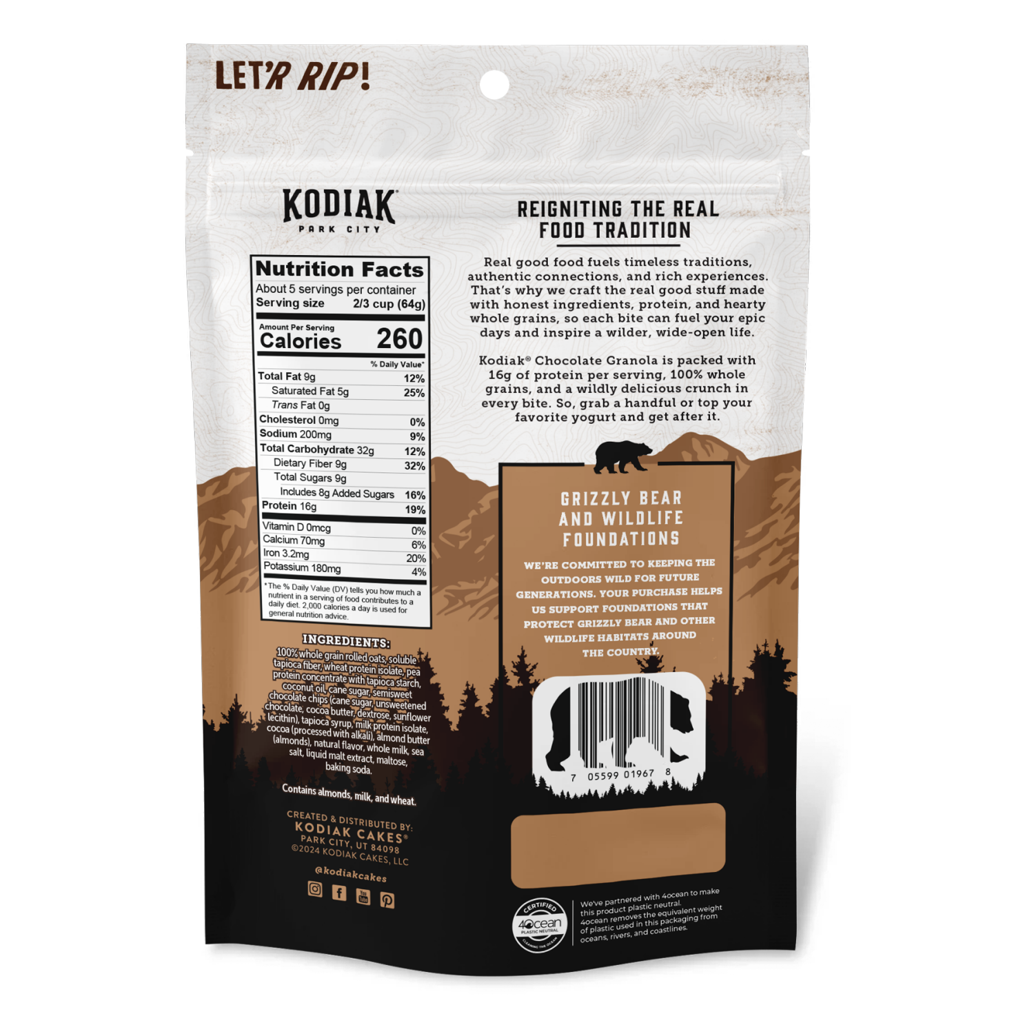 slide 2 of 2, Kodiak Chocolate Granola, 11 oz