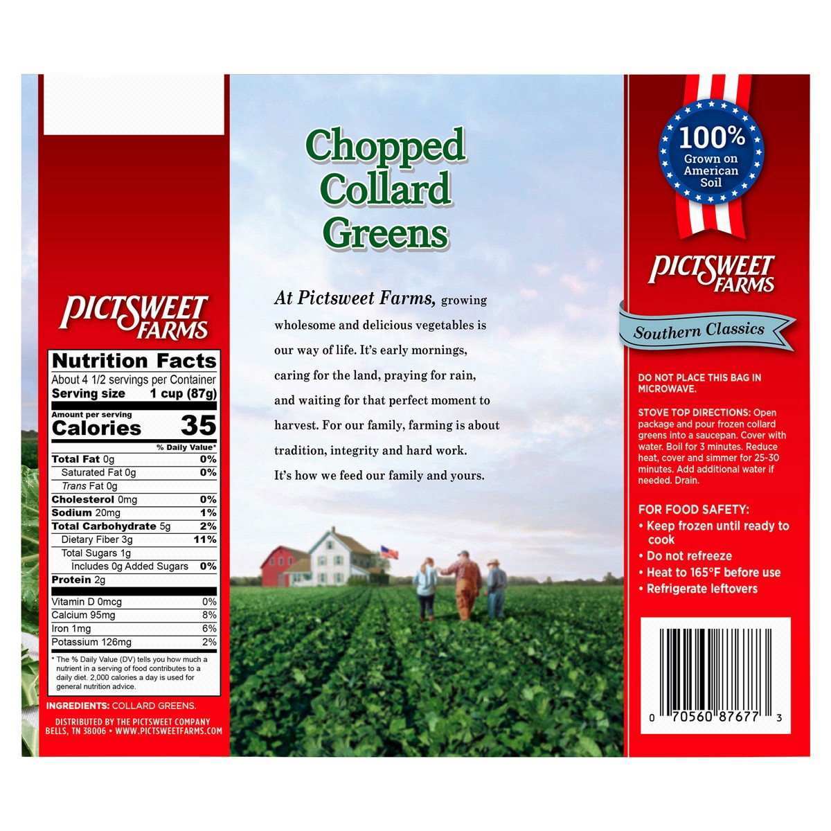 slide 2 of 2, PictSweet Collard Greens, 14 oz